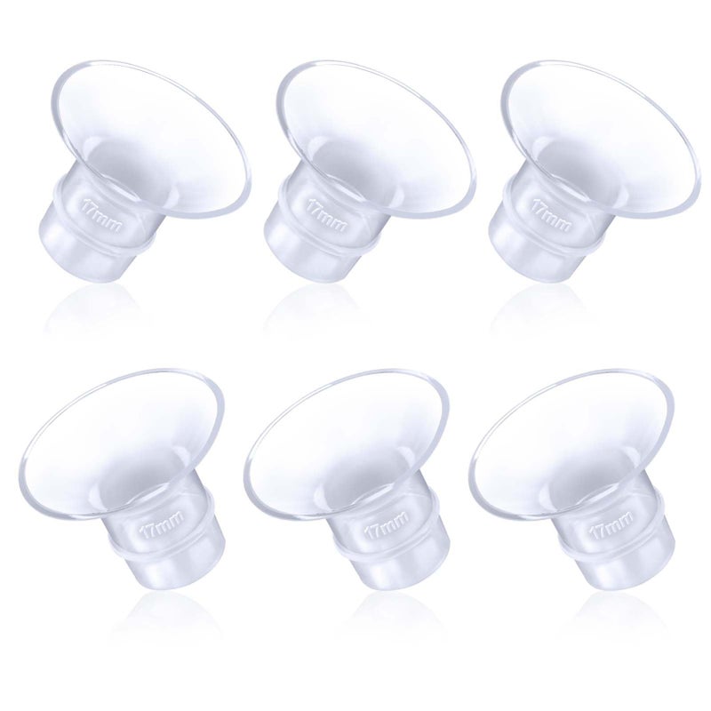 Juome 6Pcs Flange Inserts 17mm Compatible with Momcozy Wearable Breast Pump S12 Pro/S9 Pro/S12/S9, for TSRETE/Spectra/Medela 24mm Shields/Flanges, Reduce 24mm Tunnel Down to 17mm - Image 1